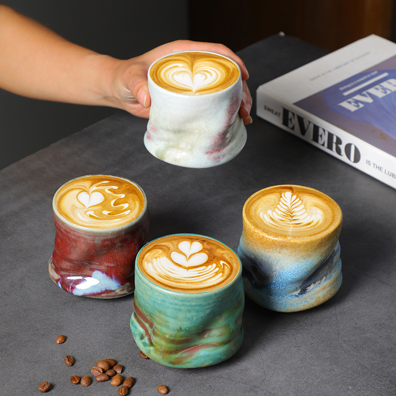 Handmade Ceramic Mug - Tasses à expresso en grès, Vintage,