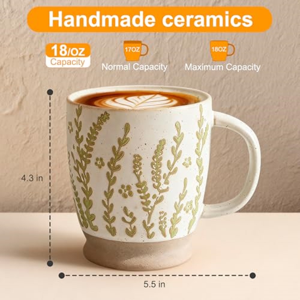 Mug à café de 18 oz, cadeau po - Handmade Ceramic Mug avis et prix
